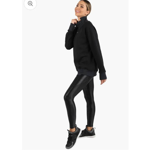 KORAL Lucid Black Cotton Comfortable Boxy Sweatshirt Oversized USA Made - Picture 5 of 11